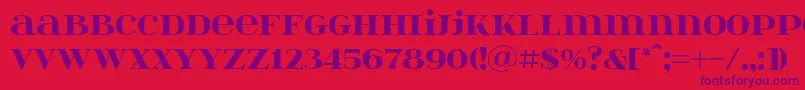 Itsadzoke046 Font – Purple Fonts on Red Background