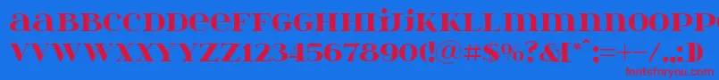 Itsadzoke046 Font – Red Fonts on Blue Background