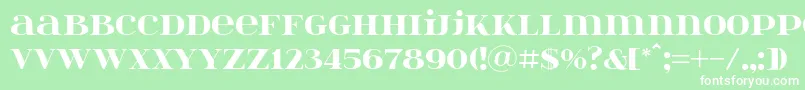 Itsadzoke046 Font – White Fonts on Green Background