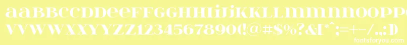 Itsadzoke046 Font – White Fonts on Yellow Background