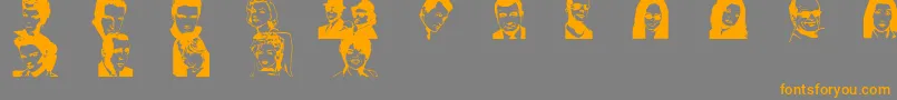 Lisätietoja Famousfr-fontista Famousfr-fontti – oranssit fontit harmaalla taustalla