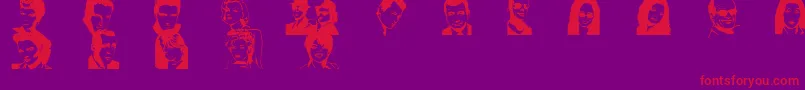 Famousfr Font – Red Fonts on Purple Background