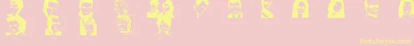 Famousfr Font – Yellow Fonts on Pink Background