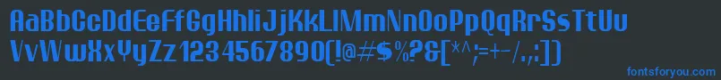 Ptarmc Font – Blue Fonts on Black Background