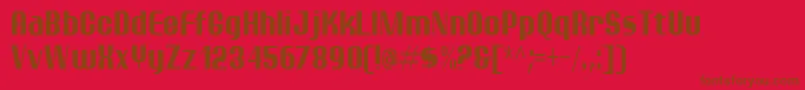 Ptarmc Font – Brown Fonts on Red Background