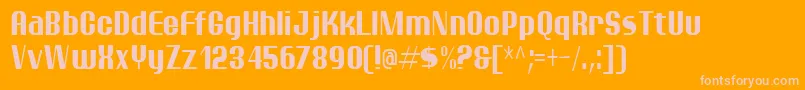 Ptarmc Font – Pink Fonts on Orange Background