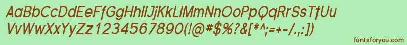 Florsn11 Font – Brown Fonts on Green Background