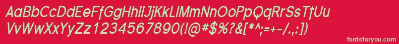 Florsn11 Font – Green Fonts on Red Background