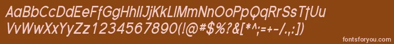 Florsn11 Font – Pink Fonts on Brown Background