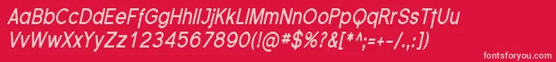 Florsn11 Font – Pink Fonts on Red Background