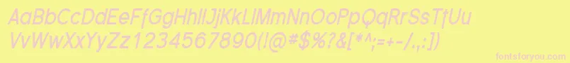 Florsn11 Font – Pink Fonts on Yellow Background