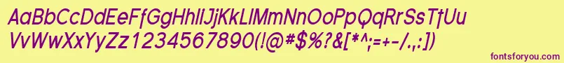 Florsn11 Font – Purple Fonts on Yellow Background