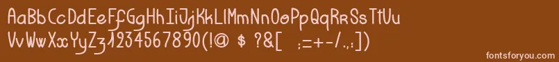 Шрифт Darkisthenight – розовые шрифты на коричневом фоне