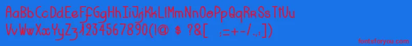 Darkisthenight Font – Red Fonts on Blue Background