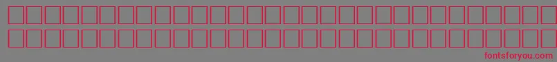 フォントPikto5 – 赤い文字の灰色の背景