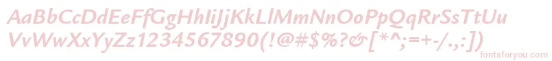 LegacySansItcBoldItalic Font – Pink Fonts on White Background