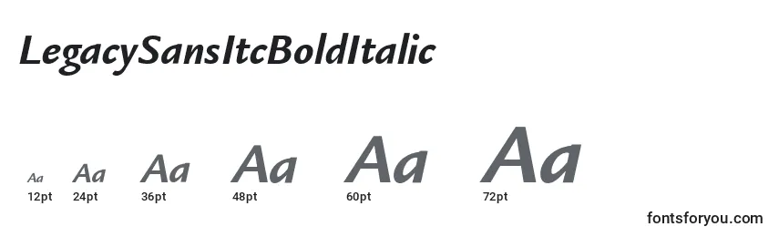 LegacySansItcBoldItalic Font Sizes