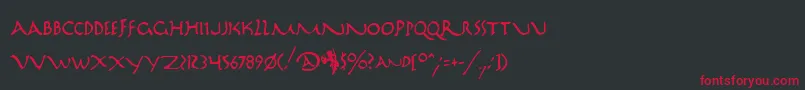 Marathon Font – Red Fonts on Black Background