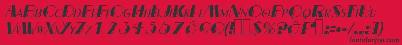 DalithOblique Font – Black Fonts on Red Background