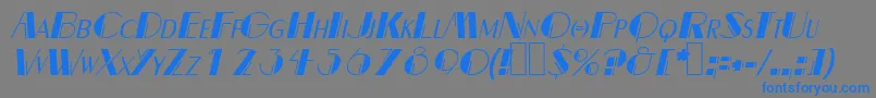 DalithOblique Font – Blue Fonts on Gray Background