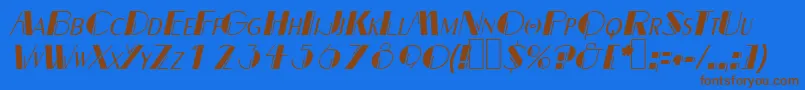 DalithOblique Font – Brown Fonts on Blue Background
