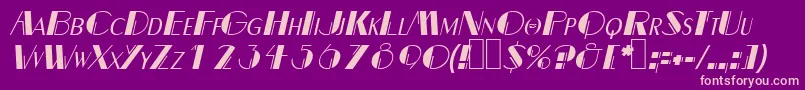 DalithOblique Font – Pink Fonts on Purple Background