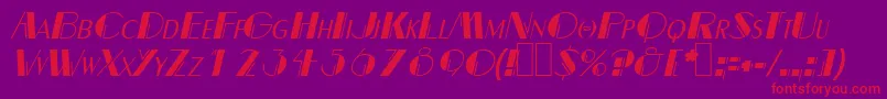 DalithOblique Font – Red Fonts on Purple Background