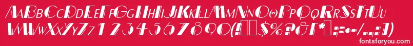 フォントDalithOblique – 赤い背景に白い文字