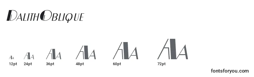 DalithOblique Font Sizes