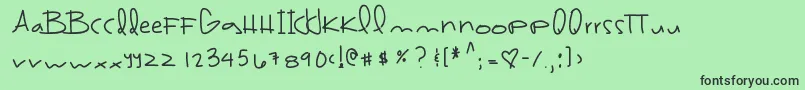 Brazilfood3 Font – Black Fonts on Green Background