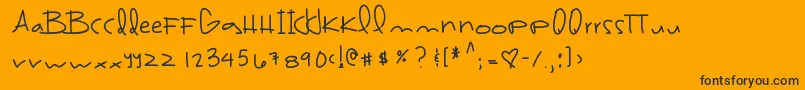 Brazilfood3 Font – Black Fonts on Orange Background