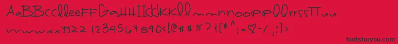 Brazilfood3 Font – Black Fonts on Red Background