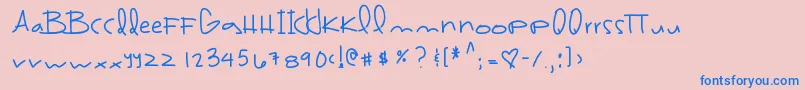 Brazilfood3 Font – Blue Fonts on Pink Background