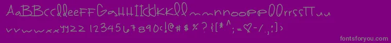Brazilfood3-Schriftart – Graue Schriften auf violettem Hintergrund