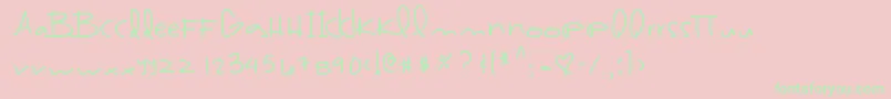 Brazilfood3 Font – Green Fonts on Pink Background