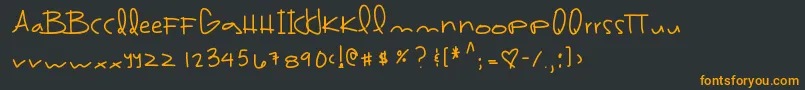 Brazilfood3 Font – Orange Fonts on Black Background