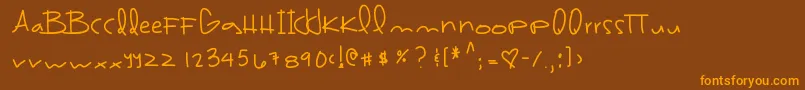 Brazilfood3 Font – Orange Fonts on Brown Background