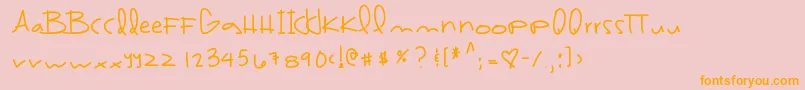 Brazilfood3 Font – Orange Fonts on Pink Background
