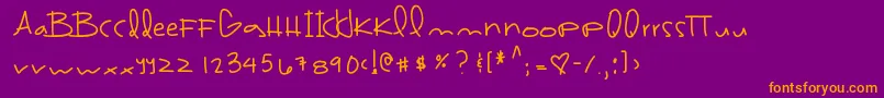 Brazilfood3 Font – Orange Fonts on Purple Background