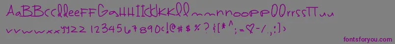 Brazilfood3 Font – Purple Fonts on Gray Background
