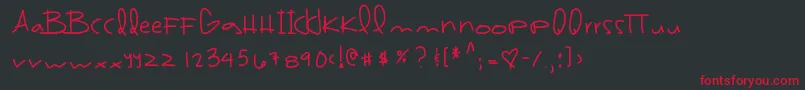 Brazilfood3 Font – Red Fonts on Black Background