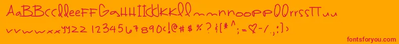 Brazilfood3 Font – Red Fonts on Orange Background