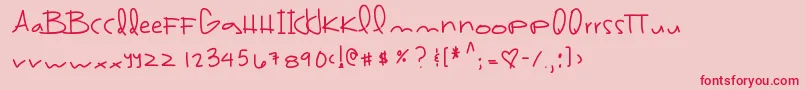 Brazilfood3 Font – Red Fonts on Pink Background