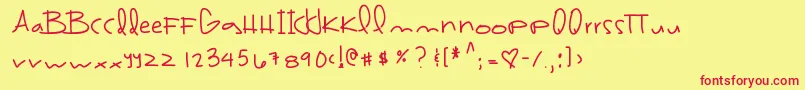Brazilfood3 Font – Red Fonts on Yellow Background