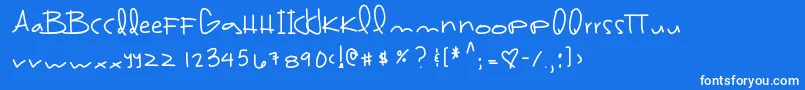 Brazilfood3 Font – White Fonts on Blue Background