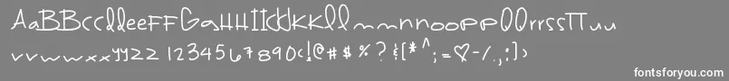 Brazilfood3 Font – White Fonts on Gray Background