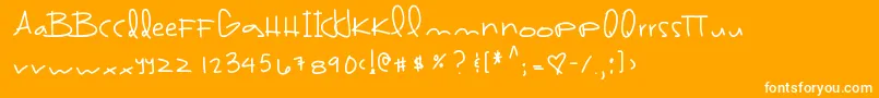 Brazilfood3-Schriftart – Weiße Schriften auf orangefarbenem Hintergrund