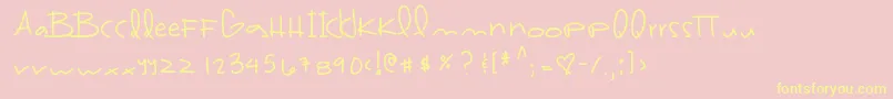 Brazilfood3 Font – Yellow Fonts on Pink Background