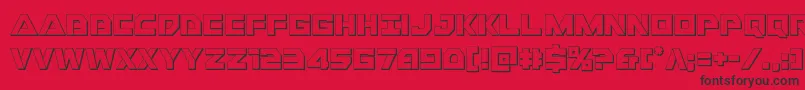 Libertyisland3D Font – Black Fonts on Red Background