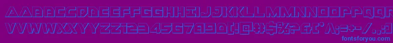 fuente Libertyisland3D – Fuentes Azules Sobre Fondo Morado
